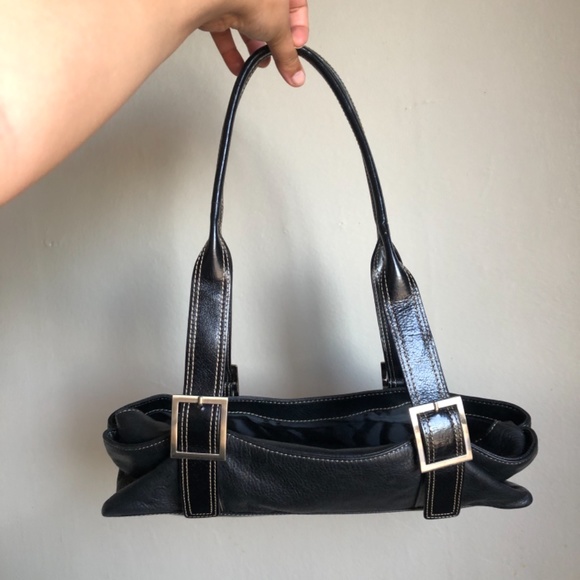 Kenneth Cole baguette handbag 90s leather shoulder bag - Picture 4 of 7